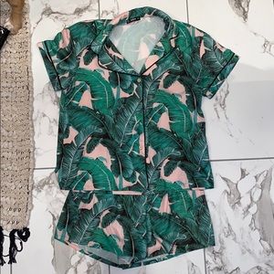 Shein Palm Leaf PJ set- Medium